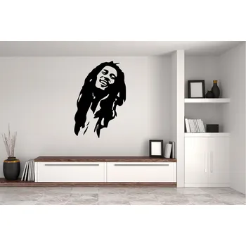 Samolepící dekorace Lepy.cz Samolepka na zeď Bob Marley Velikost (šířka x výška): 20x30cm, Barevná varianta: Levandulová