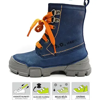 Dětská treková obuv D.D.Step D.D. step chlapecká zimní obuv 056-1AM Barva: modrá, Velikost: 25