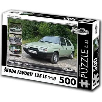 Puzzle Retro-Auta Puzzle č. 52 Škoda Favorit 135 LS 1988 500 dílků