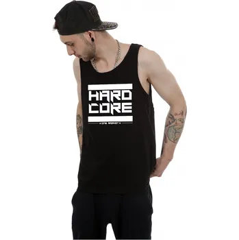 Pánské tílko Pánské tílko HARDCORE černé Velikost: XXL, Barva: Černá - Design 2