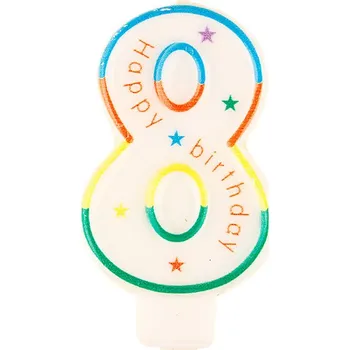 Dortová svíčka Narozeninová svíčka číslo 8 (7633)