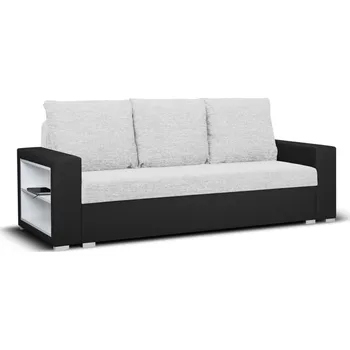 Obývací pokoj ImportWorld Rozkládací pohovka Amilio 2 s policí, berlin 10-černá (barva potahu)