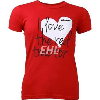 Dámské tričko Tričko dámské červené, bílé srdce S 888.403.062