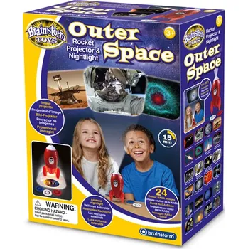 Dětská vědecká sada Brainstorm Toys Raketka projektor a noční světlo