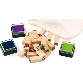 Dětské razítko Dřevěná dětská razítka abeceda