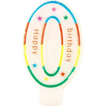 Dortová svíčka Narozeninová svíčka číslo 0 (7633)