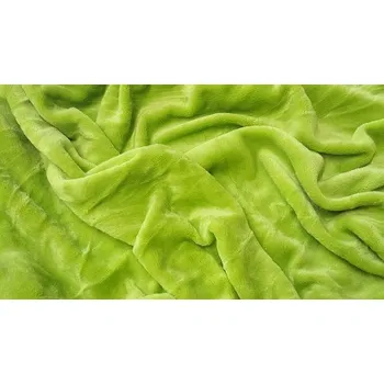 Prostěradlo Mikroplyšové-mikroflanelové prostěradlo sytě zlené 180x200x25