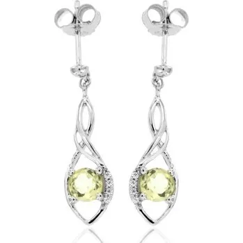 Náušnice Zlatnictví U Kostela Stříbrné náušnice se zeleným kamenem 823 377564678