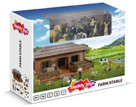 Buddy Toys Farma stáj a zvířata s velkým příslušenstvím