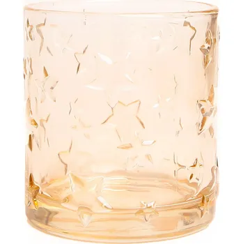 Vánoční dekorace Svícen sklo pr.9,8 V12,3cm čirá zlatá (774986)