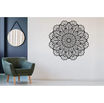 Samolepící dekorace Lepy.cz Samolepka na zeď Mandala - detail Velikost (šířka x výška): 80x80cm, Barevná varianta: Světle červená