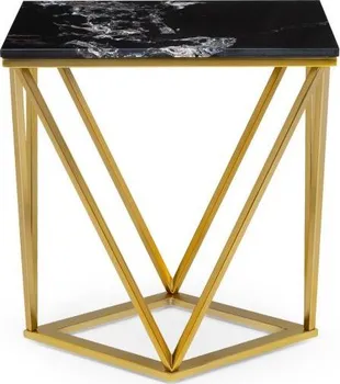 Konferenční stolek Besoa Black Onyx I 50 x 55 x 35 cm zlatý/černý