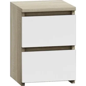 Noční stolek Noční stolek MALMO M2 dub sonoma / bílá DOPRODEJ