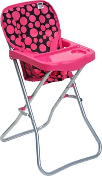 Doplněk pro panenku PlayTo Dorotka Jídelní židlička růžová