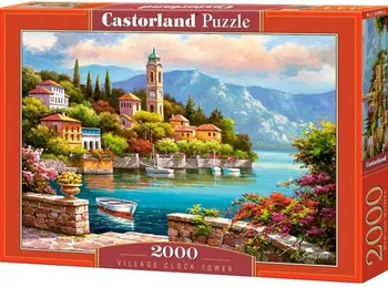 Puzzle Castorland Přístav a věz s hodinama 2000 dílků