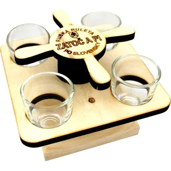 Žertovný předmět Ruleta se čtyřmi sklenkami