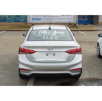 Svatební dekorace Svatební samolepka na zadní sklo