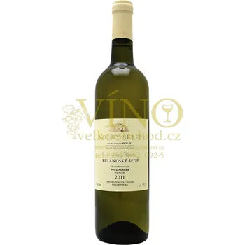 Víno Modrý sklep Moravské bílé víno Rulandské šedé pozdní sběr polosuché 2017 0,75 l 517