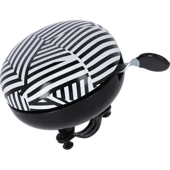 Zvonek na kolo XLC DD-M09 Stripers černé/bílé (Zvonek na kolo Mingun XLC DD-M09 Pruhy 83mm černé/bílé)