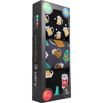 Pánské oblečení DEBOX barevné vánoční ponožky VoXX - PIVEČKA 39-42