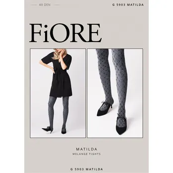 Dámské punčochy Punčochové kalhoty 40den Fiore MATILDA melange black