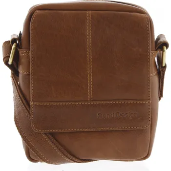 Pánská kožená crossbody taška na doklady hnědá - SendiDesign Niall hnědá