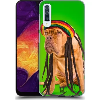 Pouzdro na mobilní telefon Pouzdro na mobil Samsung Galaxy A50 - HEAD CASE - vzor Legrační zvířátka pejsek dredy Rastafarián (Plastový obal, kryt pro mobil Samsung Galaxy A50 vzor Legrační zvířátka pejsek dredy Rastafarián)