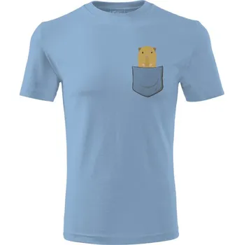 Pánské tričko Tričko s potiskem Kapsička - Morče pánské