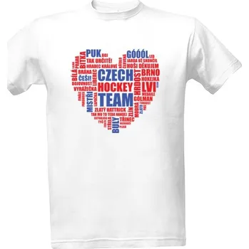 Tričko s potiskem Česká hokejová srdcovka pánské