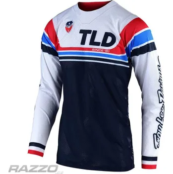 cyklistický dres Pánský dres TroyLeeDesigns SE AIR Jersey Seca White Dark Navy 2020 XL