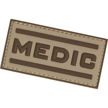 Nášivka 101 INC PVC 3D nášivka "MEDIC" - písková