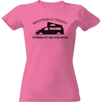 Dámské tričko Tričko s potiskem Nepotřebuji dovolenou, potřebuji jet karavanem dámské