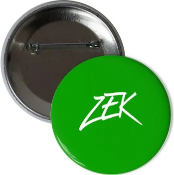 Odznáček s potiskem ZEK - YouTuberská placka zelená