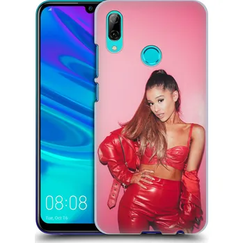 Pouzdro na mobilní telefon Pouzdro na mobil Huawei P Smart 2019 - HEAD CASE - zpěvačka Ariana Grande Dangerous Woman růžová (Plastový obal, kryt pro mobil Huawei P Smart 2019 originální kryt umělec Ariana Grande kožený obleček růžové pozadí)