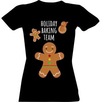 Dámské tričko Tričko s potiskem holiday baking team dámské