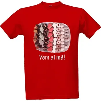 Tričko s potiskem Vánoční cukroví pánské