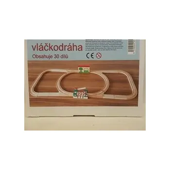 Vláček a vláčkodráha Dřevěná vláčkodráha 30 dílů