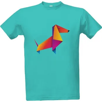 Pánská móda Tričko s potiskem Origami - Jezevčík pánské