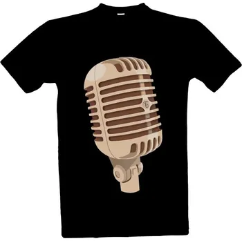 Tričko s potiskem Tričko mikrofon pánské pánské