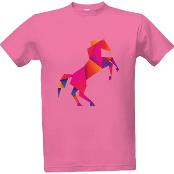 Tričko s potiskem Origami - Kůň pánské