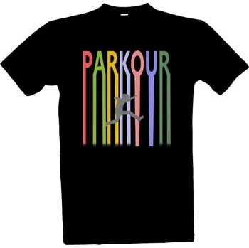 Tričko s potiskem Parkour pruhy pánské