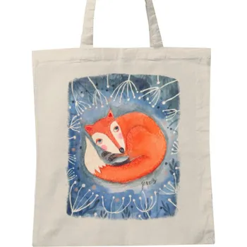 Nákupní taška Nákupní taška unisex s potiskem textilní taška s liškou v noře