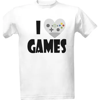 Pánská móda Tričko s potiskem I LOVE GAMES pánské