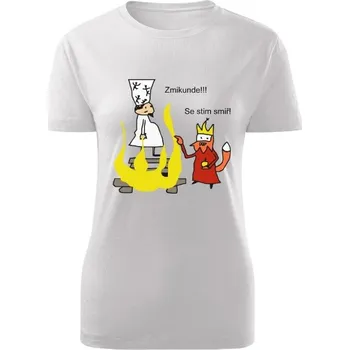 Dámské tričko Tričko s potiskem Se stim smiř bílí dámské