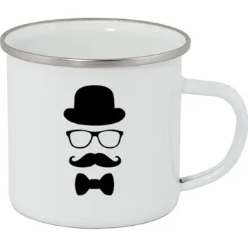 Plecháček - nerezový lem s potiskem Plecháček gentleman