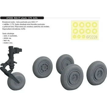 Plastikový model Eduard 1/72 MiG-17 wheels (AIRFIX)