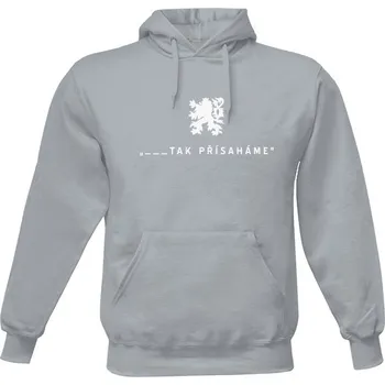Pánská mikina Pánská mikina s kapucí s potiskem "_ _ _ tak přísaháme" mikina pánské