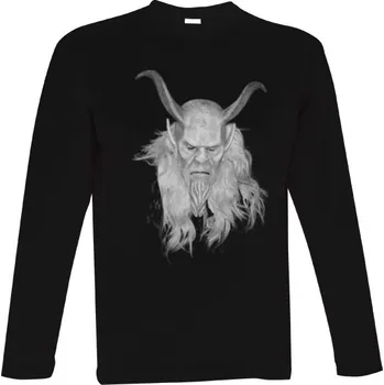 Pánské tričko Tričko s potiskem Krampus dlouhý rukáv pánské