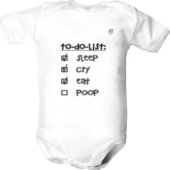 Kojenecký body Dětské body s potiskem baby to do list dětské