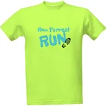 Tričko s potiskem Triko Run Forrest limetkové pánské